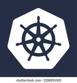 Kubernetes Wheel Vector For Container Orchestration Tool For Docker Based Images And Containers Used For Micro Services Architecture 