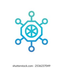 Kubernetes- cluster icon estilo de ilustração vetorial