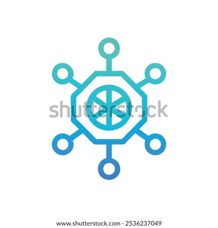 Kubernetes-cluster icon vector illustration style