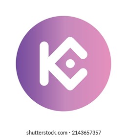 Icono de criptodivisa de KuCoin Token. Símbolo KCS. Icono de vector criptodivisa. Ilustración de vector plano - Vector