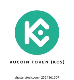 KuCoin Token (KCS) cryptocurrency logo vector illustration.