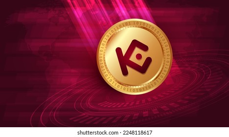 KuCoin Token (KUCS) crypto currency banner and background svg