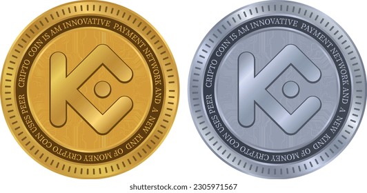 kucoin vector images. 3d illustration.