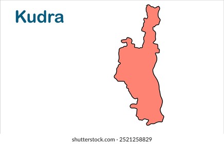 Mapa da subdivisão de Kudra, Distrito de Kaimur, Estado de Bihar, República da Índia, Governo de Bihar, Território indiano, Índia Oriental, política, aldeia, turismo