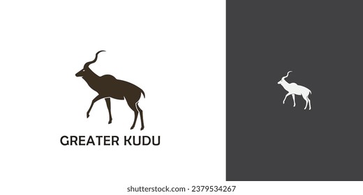 Kudu animal logo with minimalist design