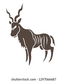 Kudu cartoon graphic vector