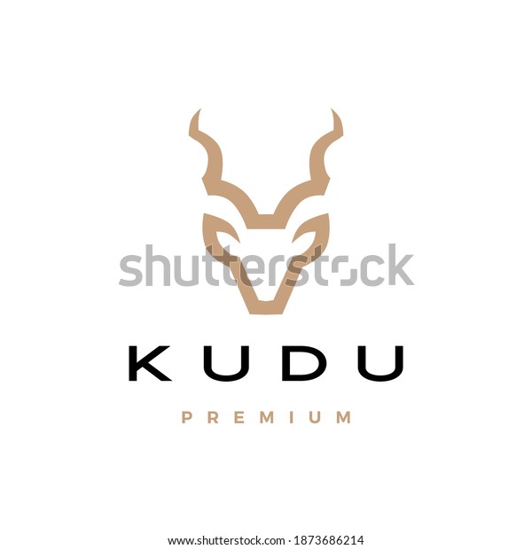 kudu head logo vector\
icon illustration