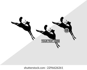 Kudu Monogram Vector Illustration Silhouette