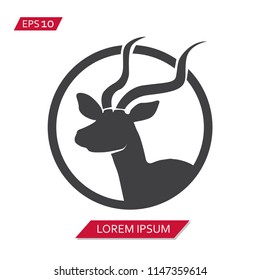 símbolo de icono del vector kudu