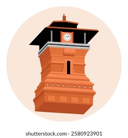 Kudus Tower Javanese Indonesian Historical Landmark Building Vector