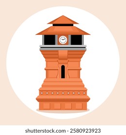 Kudus Tower Javanese Indonesian Historical Landmark Building Vector