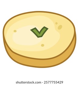 Kue apem cake vector clip art image, traditional snack food, kue apam or apem jawa, kue apem icon, gambar kue apem kartun