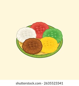 Kue Cucur is an Indonesian deep-fried sweet cake with a fibrous center.