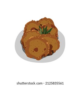 Kue cucur indonesian food design vector