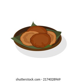Kue Cucur, indonesian snack vector for illustration