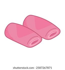 Kue dadar gulung vector icon illustration, gambar kue dadar gulung kartun, traditional snack from indonesia, indonesian traditional sweet food