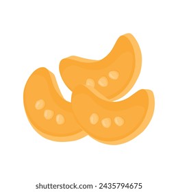 Kue Kacang Indonesian Traditional Peanut Cookies for Eid Al Fitr Flat Doodle Icon Logo. Cartoon vector illustration isolated on white background
