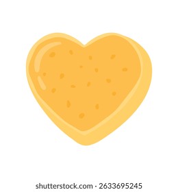 Kue Kacang Indonesian Traditional Peanut Cookies with Heart Shape for Lebaran Idul Fitri Food Art Vector Illustration