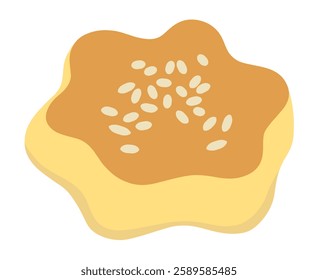 Kue Kacang or Peanut cookies Vector Illustration. Indonesian Idul Fitri Special cookies.