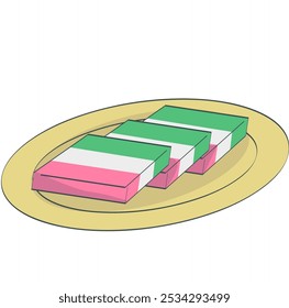 Ilustração de Kue lapis, Comida tradicional indonésia