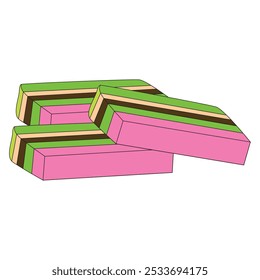 Kue lapis indonésio vetor de sobremesa