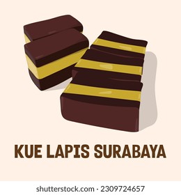 kue lapis surabaya or surabaya layer cake indonesian traditional