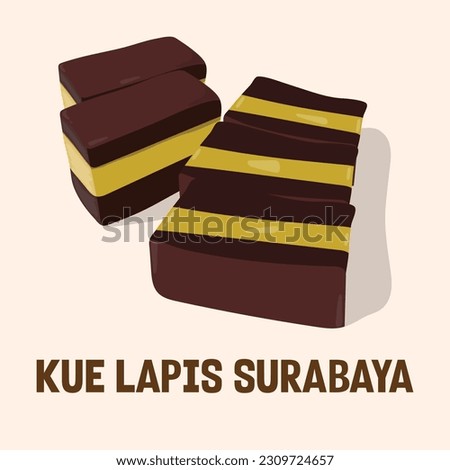 kue lapis surabaya or surabaya layer cake indonesian traditional