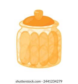 Kue Lidah Kucing Traditional Indonesian Cookies Biscuit for Eid Al Fitr Flat Doodle Icon Logo. Cartoon vector illustration isolated on white background