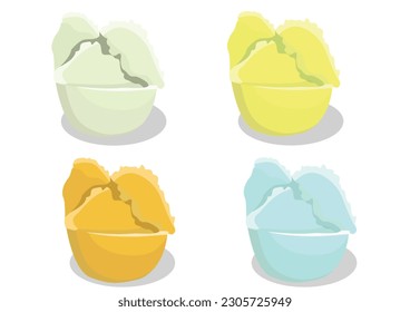 Kue Mangkok or Kue Apem. Indonesian traditional steamed cake. Colorful cakes and have a sweet taste.
