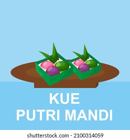 Kue Putri Mandi is one of the typical cakes or snacks originating from the Sumbawa area. The cake is made from glutinous rice flour which is shaped round and then boiled until it floats and drained.