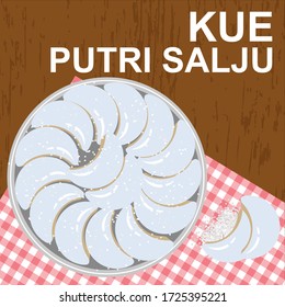 Kue Putri Salju is a kind of crescent-shaped pastry cake and the top is covered with sugar as smooth as snow made from a mixture of flour, cornflour, butter and egg yolks and topped with refined sugar