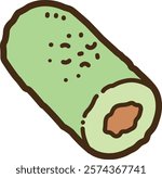 Kue putu vector doodle illustration and graphic