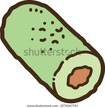 Kue putu vector doodle illustration and graphic