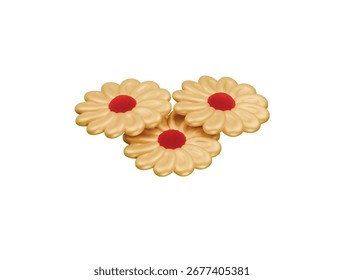 kue selai bunga icon 3d illustration render