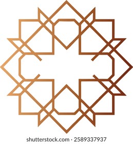 A Kufic-inspired Islamic geometric pattern with sophisticated lines.