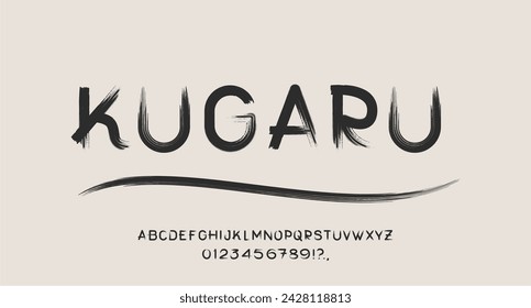 KUGARU FONT VECTOR DISPLAY JAPANESE BRUSH UPPERCASE HAND WRITING