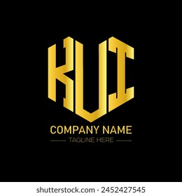 KUI letter logo abstract design. KUI unique design. KUI.

