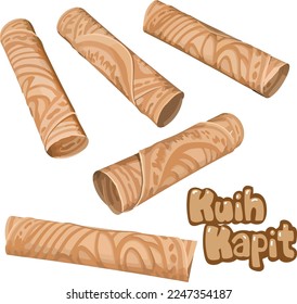 Kuih Kapit(Love Letter biscuit) is a popular snack consumed during festive seasons in the Southeast Asia region. The thin biscuit is made with rice flour and has a fragile and crisp texture.