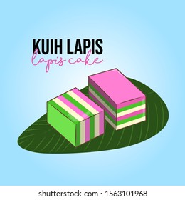 Kuih Kek Lapis or Lapis Cake is a traditional Malaysian kuih or kueh that is eaten for breakfast or tea time in Malaysia and or Singapore