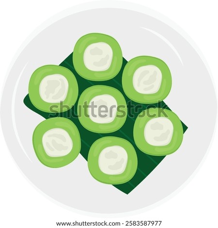 Kuih nona manis vector illustration tradisional malaysian food
