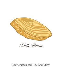 Kuih Tiram dessert is a famous traditional snack in Malaysian