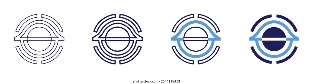 Kuiper belt icon in 4 different styles. Thin Line, Line, Bold Line, Duotone. Duotone style. Editable stroke.