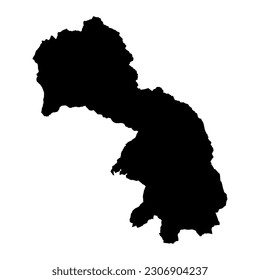 Kukes county map, administrative subdivisions of Albania. Vector illustration.