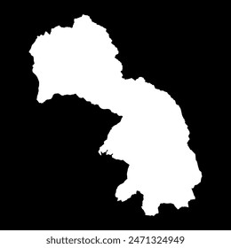 Kukes county map, administrative subdivisions of Albania. Vector illustration.