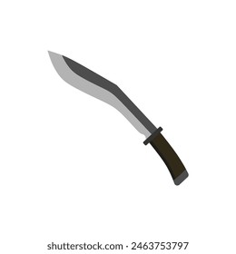 Kukri Gurkha Schwert flache Design-Vektorillustration auf weißem Hintergrund, Kukri Machete Messer. Army Survival Combat Nepal Gurkha Blade Vektorgrafik
