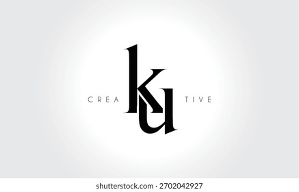 KUku Elegant Serif Monogram Logo - Luxuriöses typografisches Kleinbuchstaben-Zeichen für modernes Branding