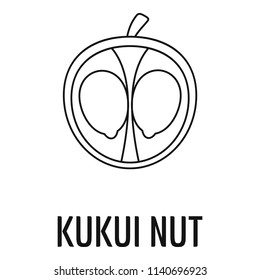 Kukui nut icon. Outline illustration of kukui nut vector icon for web design isolated on white background