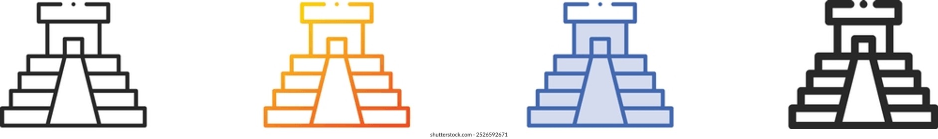kukulkan icon.Thin Linear, Gradient, Blue Stroke and bold Style Design Isolated On White Background