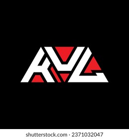 Diseño del logotipo de la letra del triángulo KUL con forma de triángulo. Monograma de diseño del logotipo del triángulo de KUL. Plantilla de logotipo vectorial de triángulo KUL con color rojo. Logo triangular KUL Diseño sencillo, elegante y lujoso.