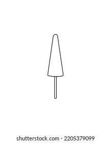 Kulfi, frozen dairy dessert from the Indian subcontinent. Vector drawn illustration of book. Perfect for coloring book, textiles, icon, web, painting, children's books, t-shirt print.